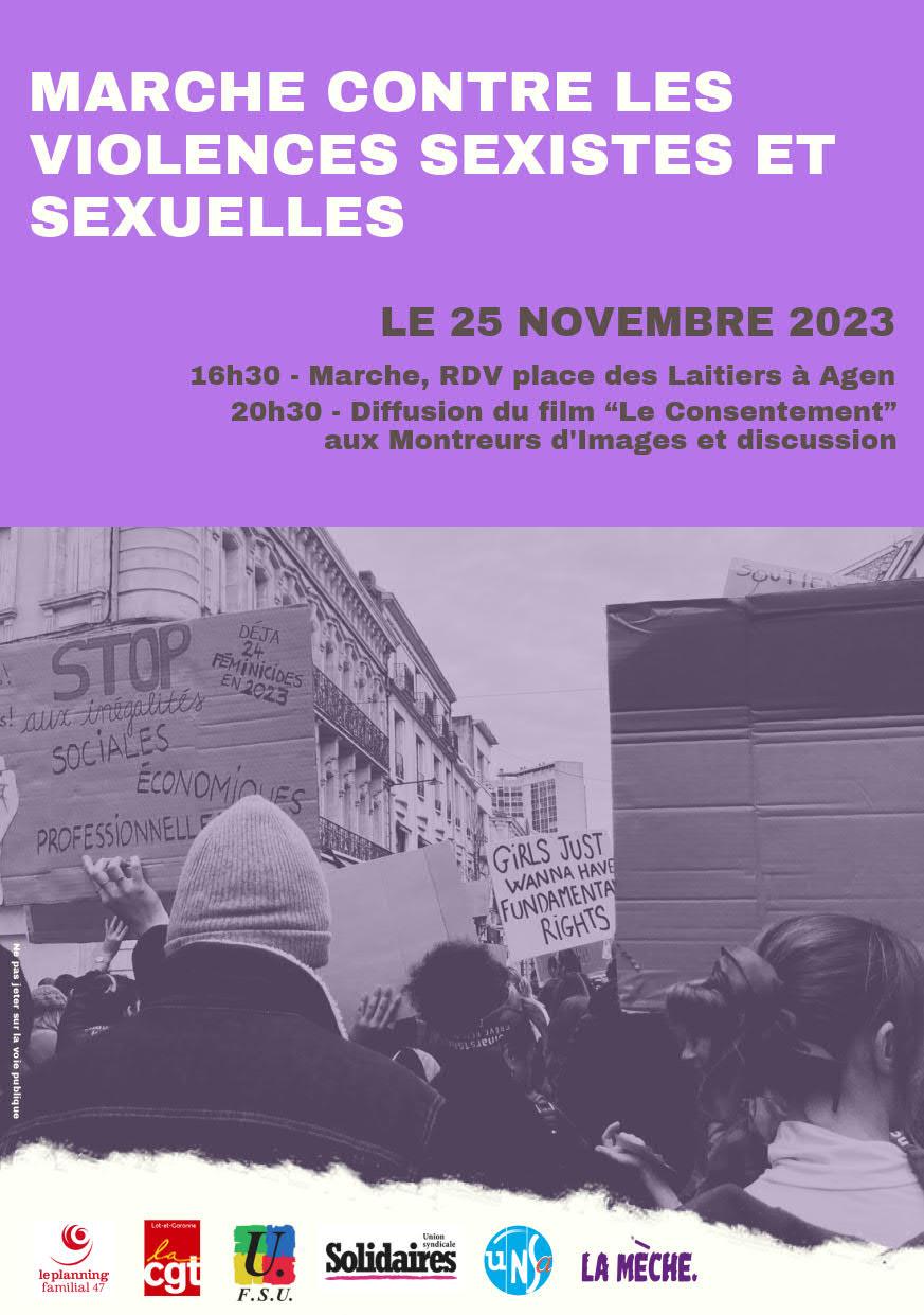 Samedi 25.11 : marche contre les violences faites aux femmes